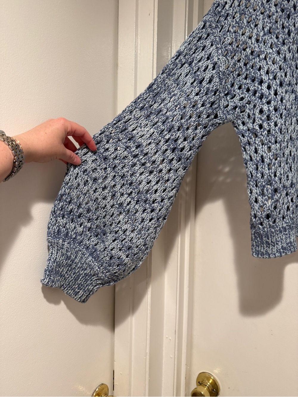 Roller Rabbit Blue Open Knit Sweater - Picture 6 of 6